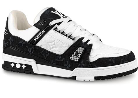 black and white lv shoes|Lv black and white sneakers.